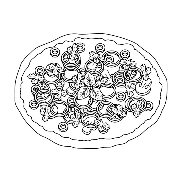 有肉、奶酪和其他馅料的披萨图片下载