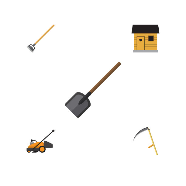 平面图标别墅套割草机马厩图片下载