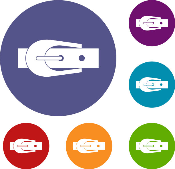 优雅的裤子腰带图标集图片下载