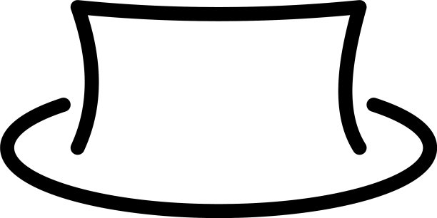 帽子图标与线条风格的时尚图标图片下载