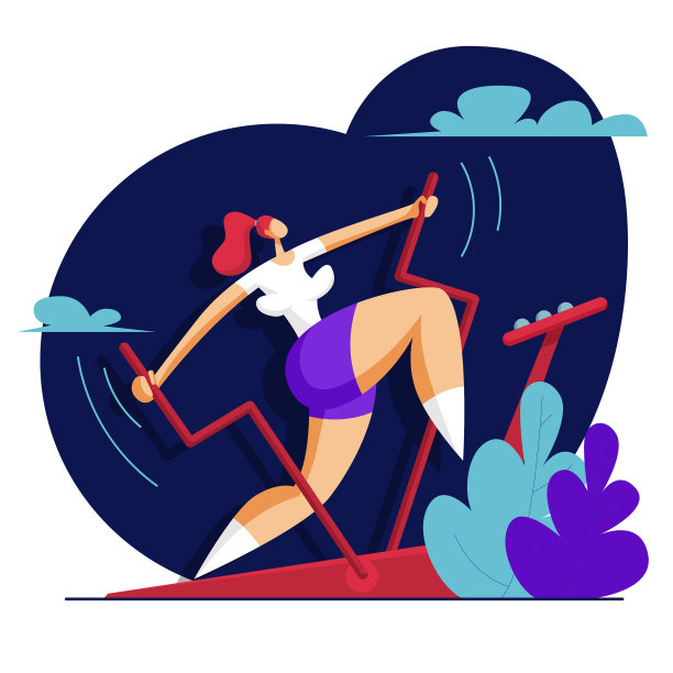 女孩在模拟器上做运动图片下载