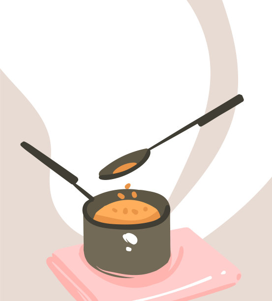 手绘抽象现代卡通烹饪图片下载