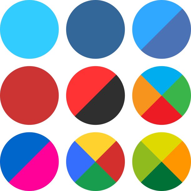 平面空白圆形图标设置网页按钮图片下载