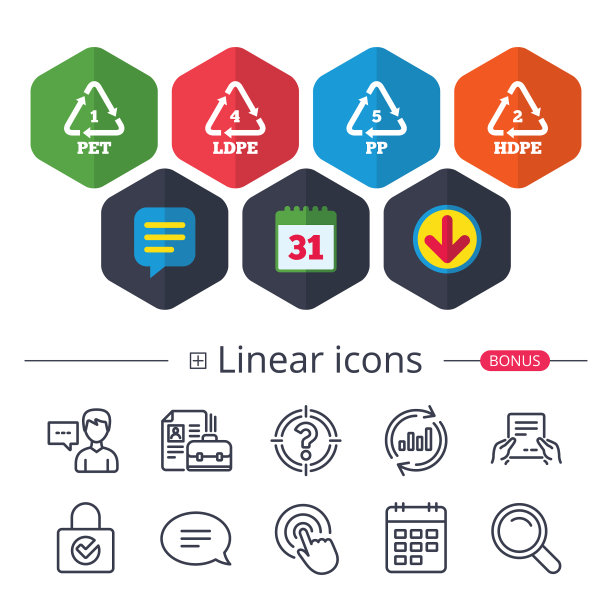 Pet ld-pe和pp聚对苯二甲酸乙二醇酯图片下载