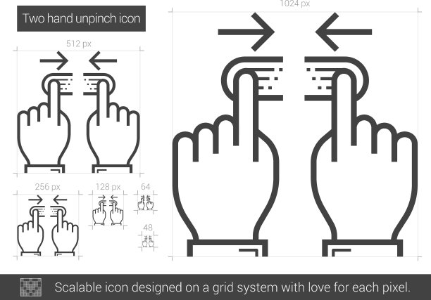 两只手松开线图标图片下载