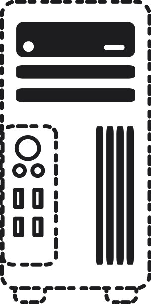 CPU塔式图标图片下载