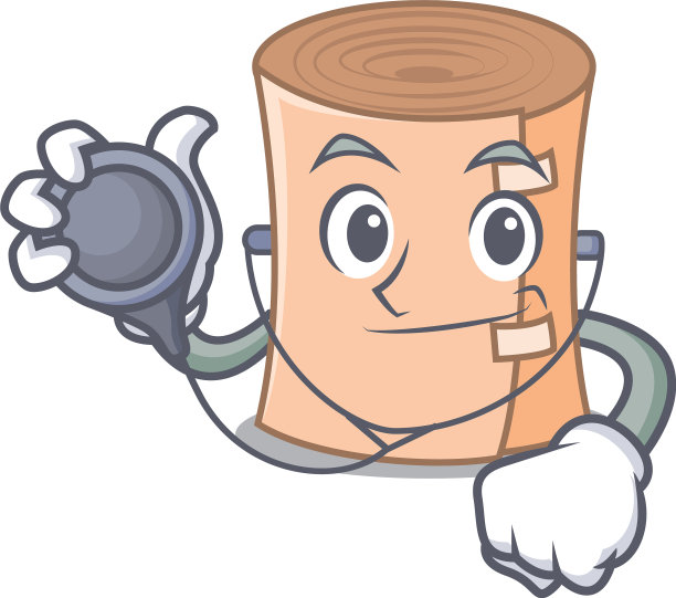 医生医用纱布卡通人物图片下载