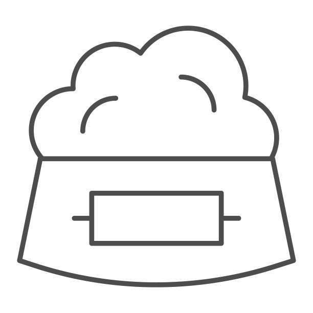 宠物食品在碗中细线图标动物盘子图片下载