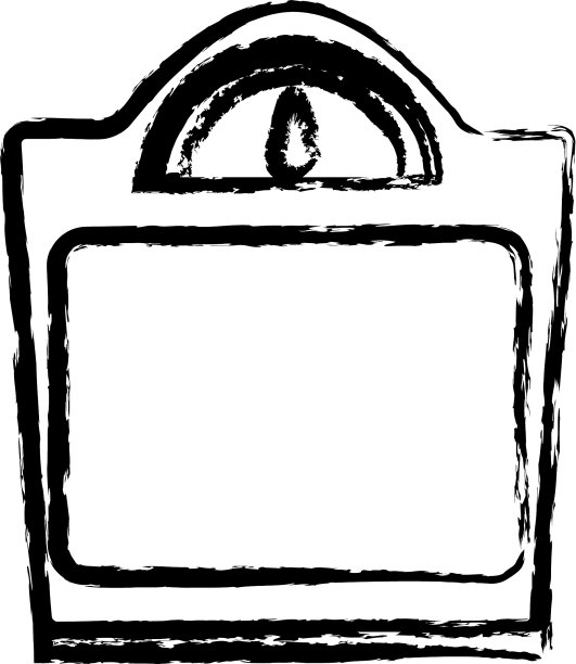 素描：体重秤工具运动设计图片下载