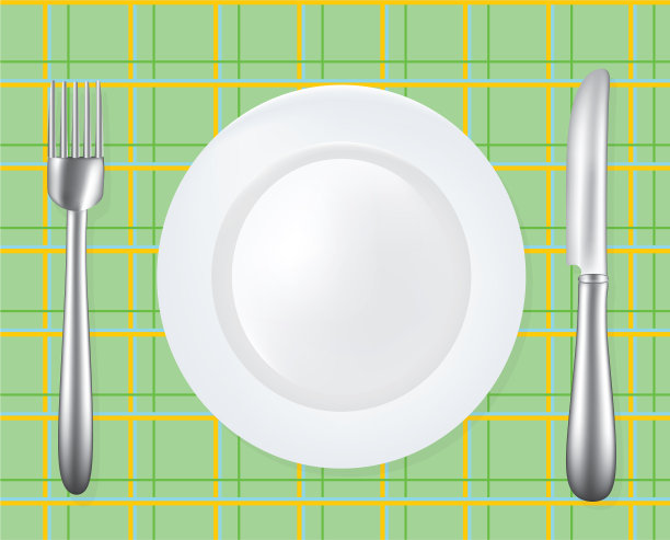 用刀叉清空盘子图片下载