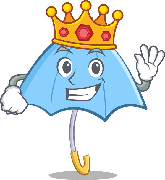 金蓝伞人物卡通图片下载