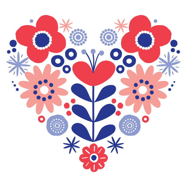 情人节花艺心设计图片下载