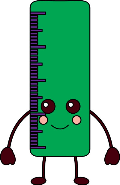 标尺快乐学校用品卡哇伊图标形象图片下载