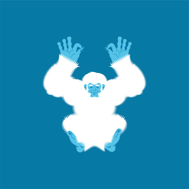 雪人瑜伽，大脚瑜伽，可恶雪人图片下载