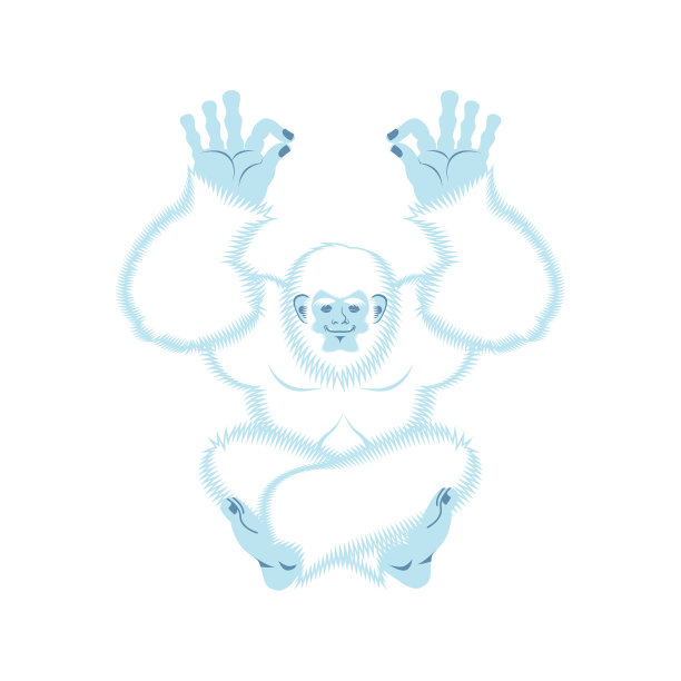 雪人瑜伽，大脚瑜伽，可恶雪人图片下载