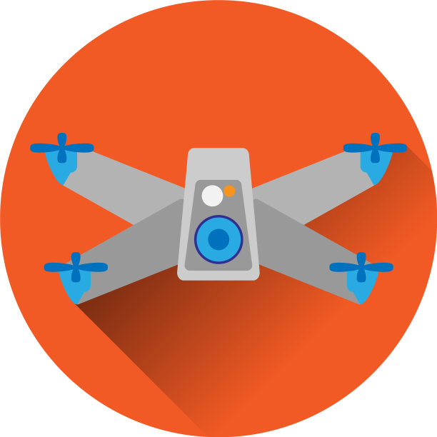 四旋翼无人机的图标符号图片下载