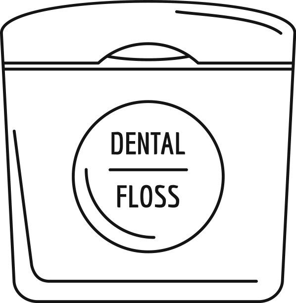 牙线图标轮廓风格图片下载