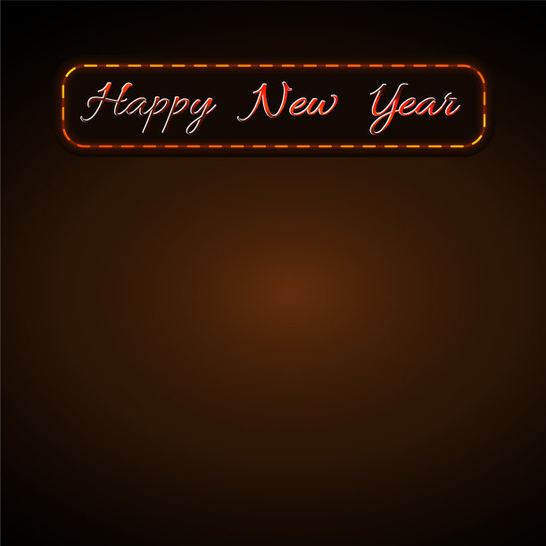 新年快乐背景金色文字贺卡图片下载
