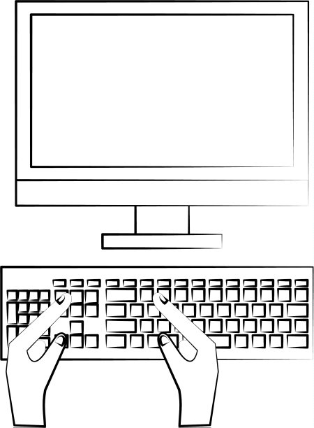 在台式电脑上打字图片下载