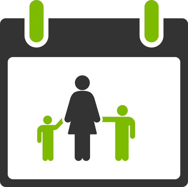 母亲日历日扁平图标图片下载