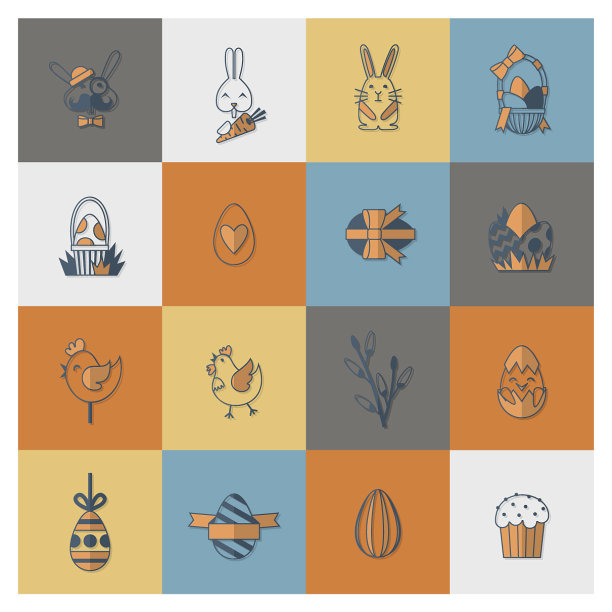 庆祝复活节的图标图片下载