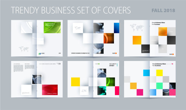 方形设计展示模板色彩丰富图片下载