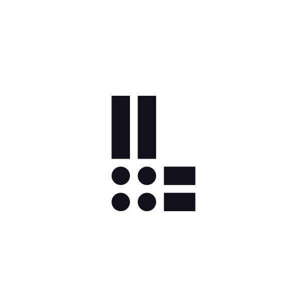 字母L黑白logo设计图片下载