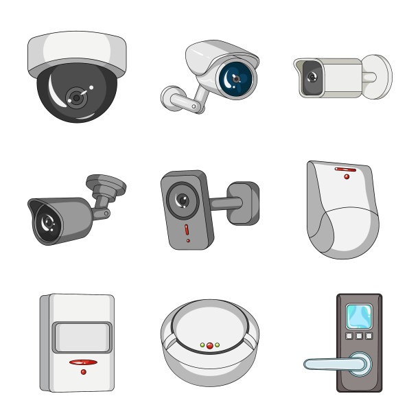 闭路电视和摄像机符号图片下载