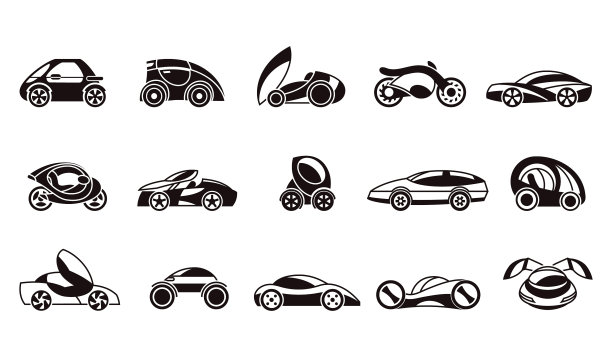 数字未来汽车简单图标图片下载