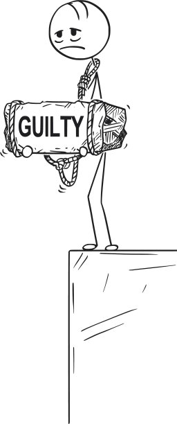 沮丧的男人站在边缘抱着的卡通图片下载