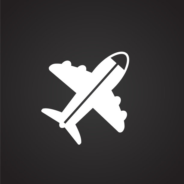 黑色背景上的平面图片下载