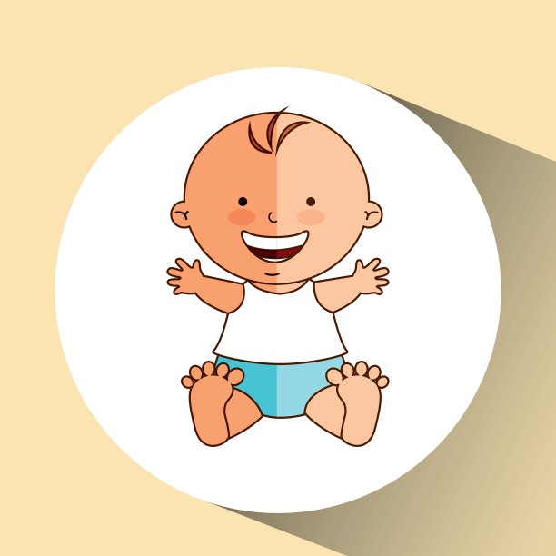 男孩宝宝可爱的微笑图标图形图片下载