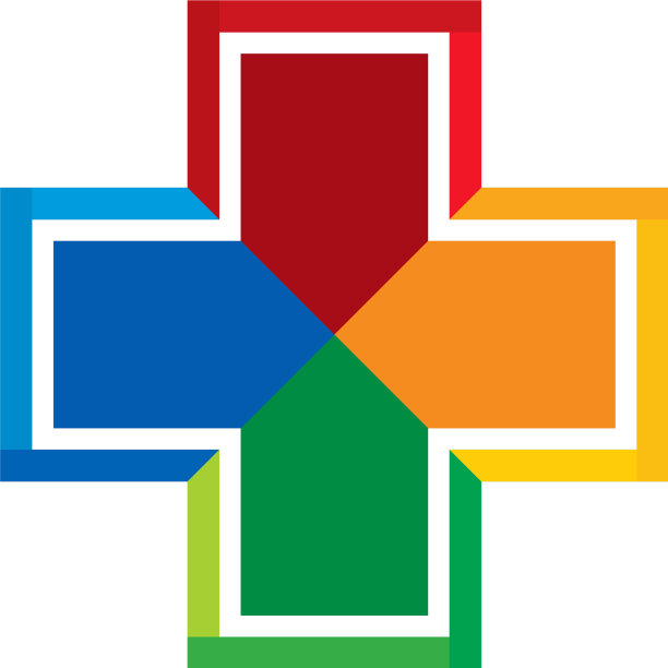 彩色医疗标志图标设计图片下载