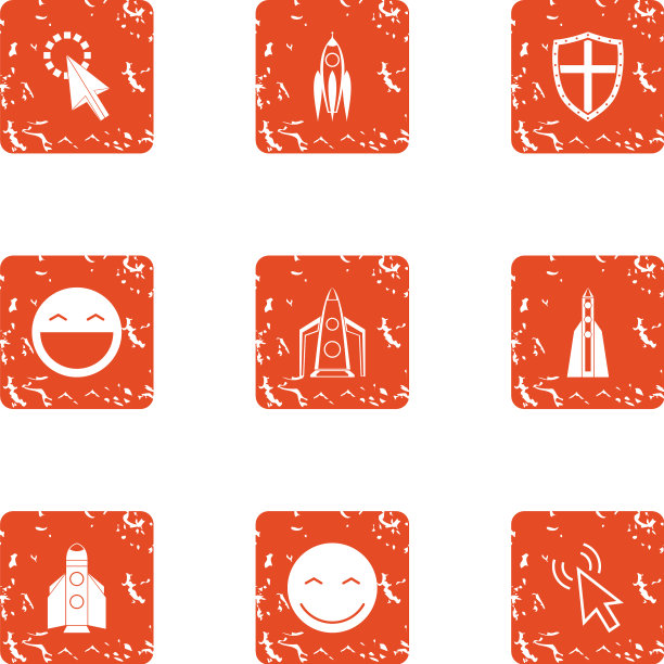 情绪锻炼图标设置垃圾摇滚风格图片下载