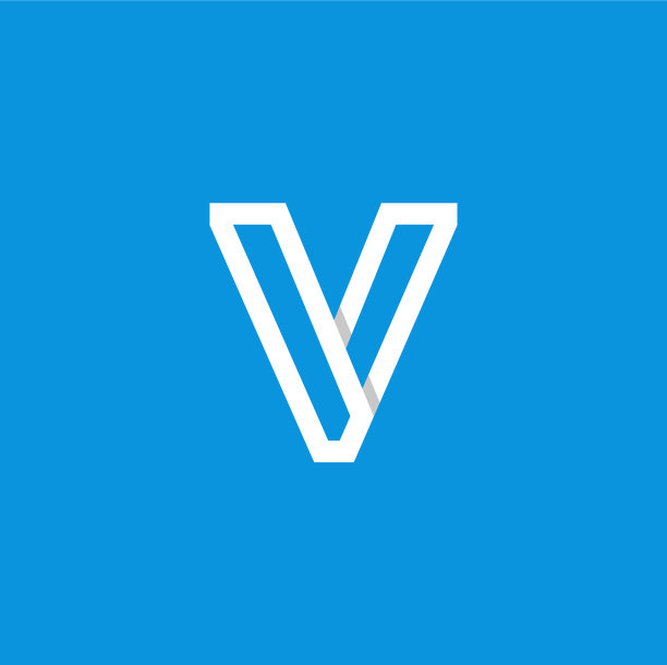 字母V白色logo图片下载