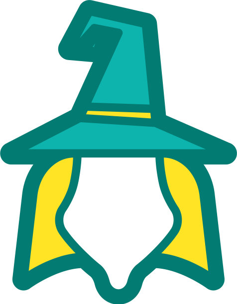 女巫魔术标志图标设计图片下载