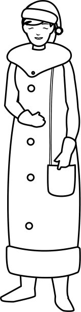 穿着冬天衣服的年轻女子图片下载