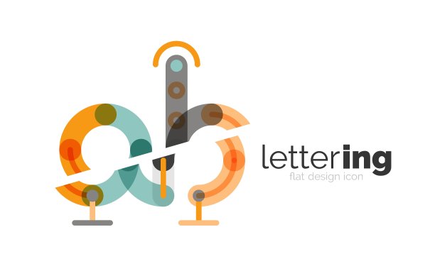 线性商业标志字母图片下载