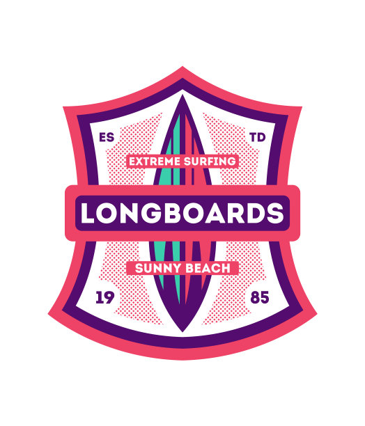 冲浪俱乐部的老标签图片下载