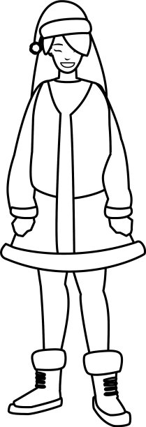 穿着冬天衣服的年轻女子图片下载