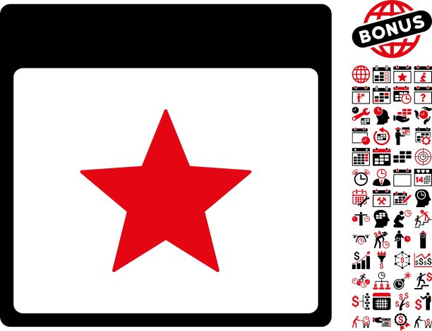 星日历页平图标与奖金图片下载