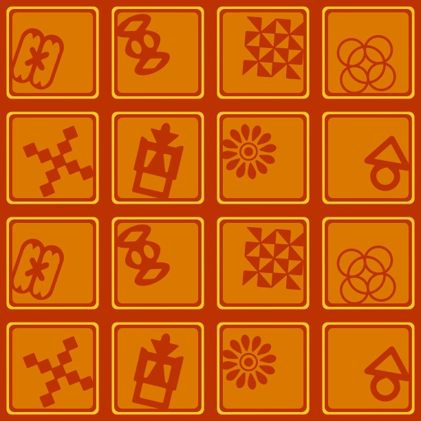 无缝模式与adinkra符号图片下载