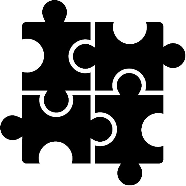 黑色拼图图标图片下载