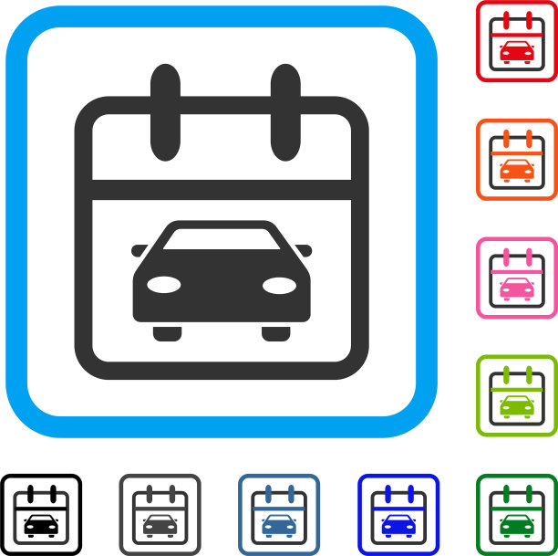 汽车日框架图标图片下载
