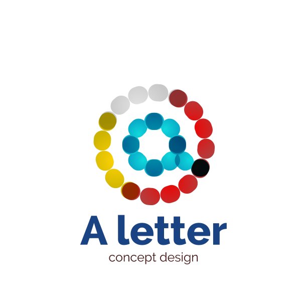 现代极简点字母概念图片下载