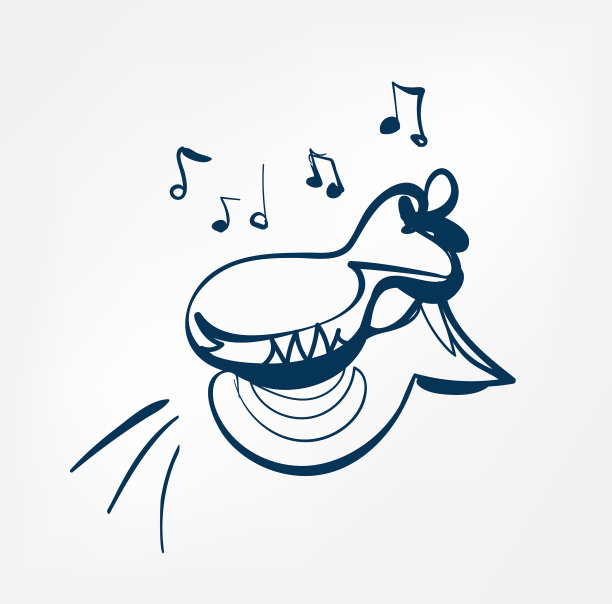 响板素描线设计乐器图片下载