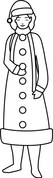 穿着冬天衣服的年轻女子图片下载