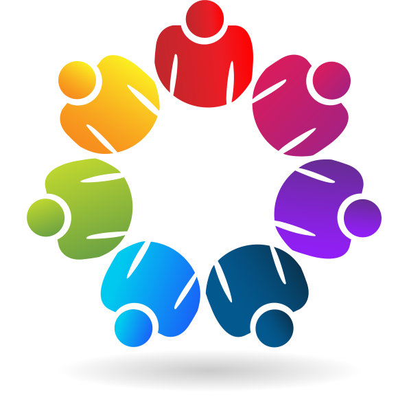 团队合作的人一起工作标志图片下载