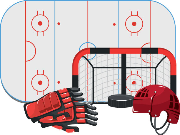 冰球元素卡通图片下载