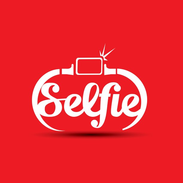 在智能手机上自拍照片的概念图标图片下载